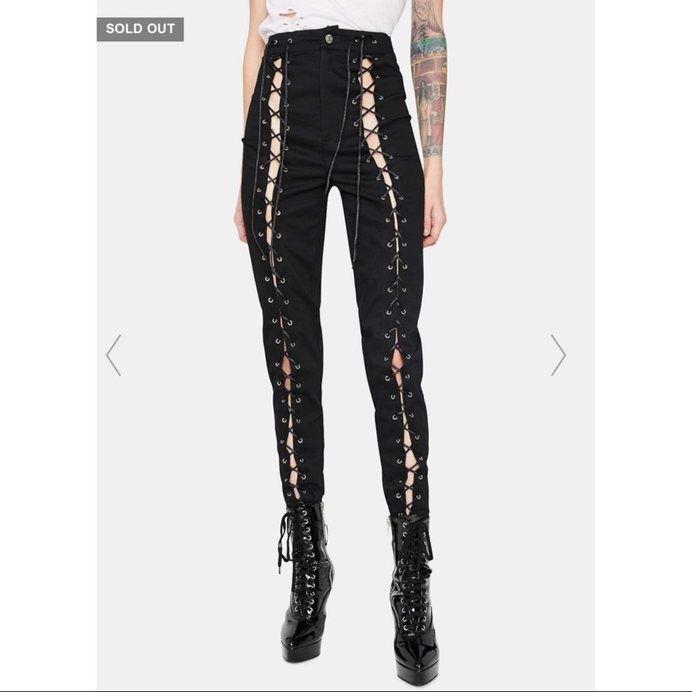 Reach My Level Lace Up Jeans